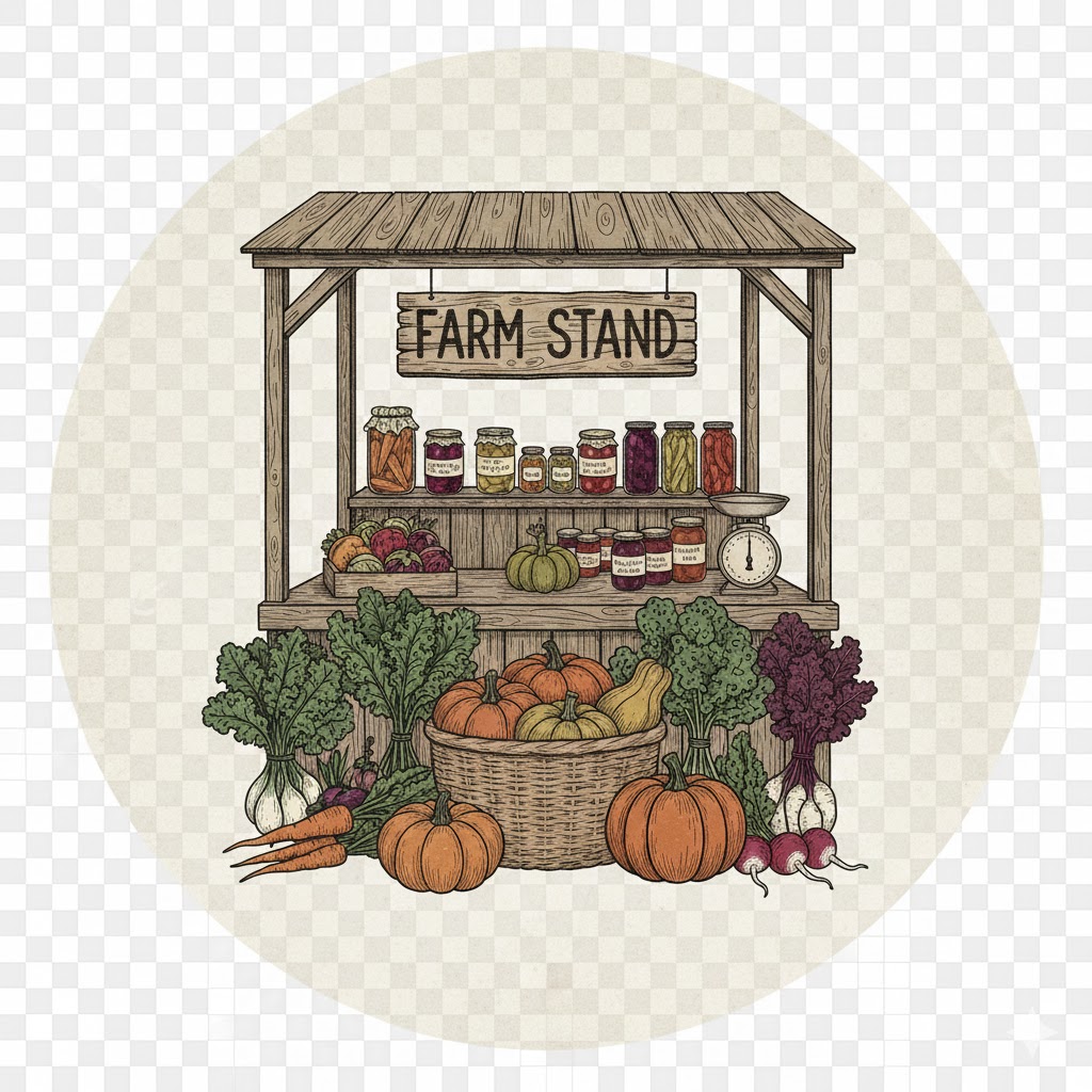 Vintage Farmstand Illustration