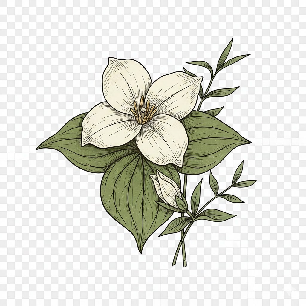 Vintage Wildflower Illustration